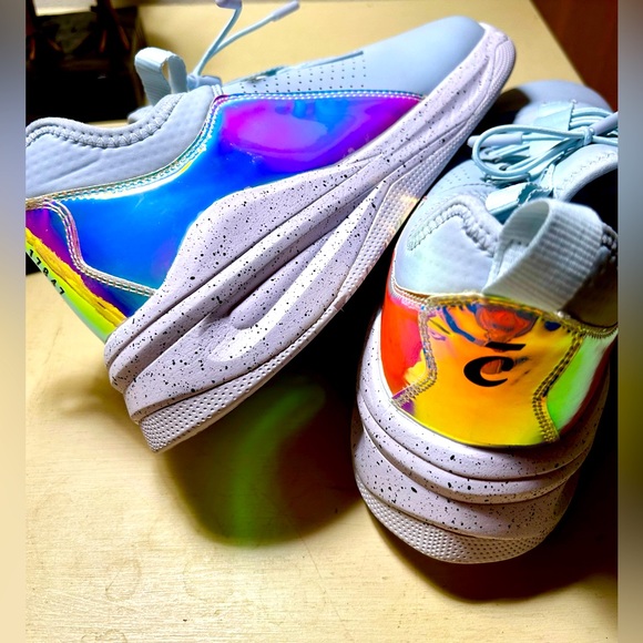 Cove Other - COVE Sneakers Blue leather & holographic  Trim  Unisex            NWOT
